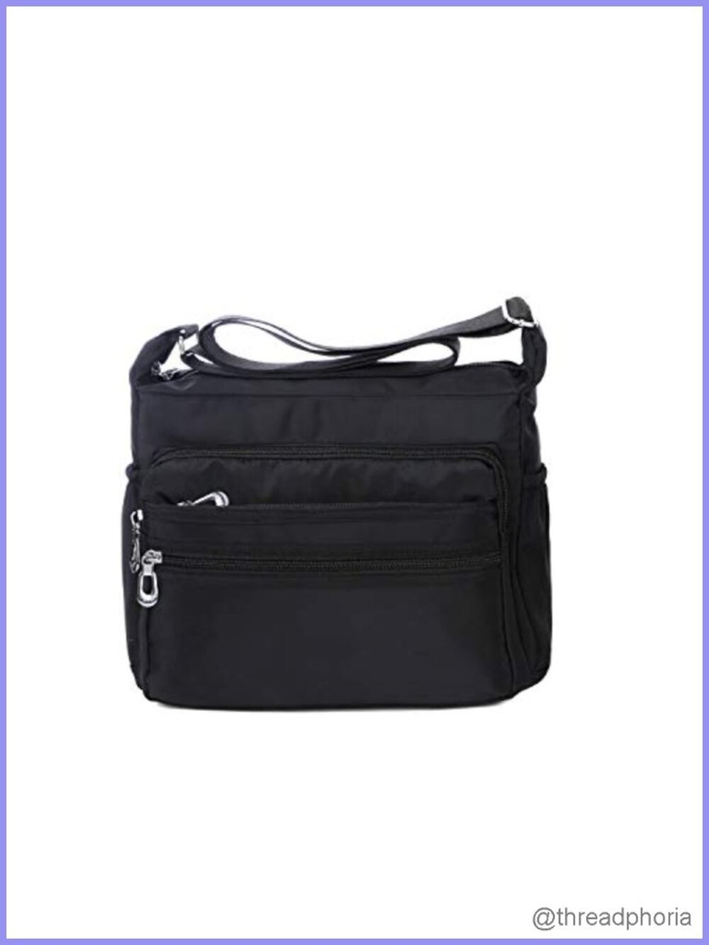 Waterproof Nylon Crossbody Purse with Multiple Pockets